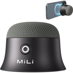 MiLi maza magnētiskā Bluetooth skaļruņu kastīte, saderīga ar iPhone 16/15/14/13/13/12 MagSafe, mini bezvadu bezvadu bloototh runas skaļruņu skaņu kastīte, mūzikas kaste, Bluetooth kaste