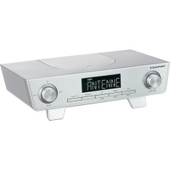 Blaupunkt KRD 10 virtuves radio ar DAB+, staciju atmiņu un FM PLL, radio pamatne ar montāžas materiāliem un statīvu, LED displejs un gaisma, mūzikas jauda 2 x 2 W (RMS), DAB Plus radio