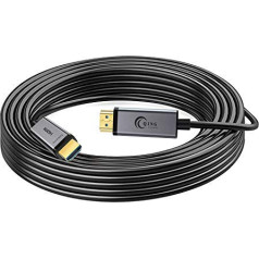 QING CAOQING 4K HDMI optiskās šķiedras kabelis 10 m, ātrgaitas HDMI 2.0 kabelis Atbalsta 4K @ 60HZ/18Gbps/HDR10/4:4:4:4