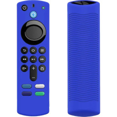 Silikon-Fernbedienung, Ersatz für 4K/HD-Streaming-Fernbedienung, rutschfest, waschbar, Schutz-Fernbedienung mit Umhängeband, Blau