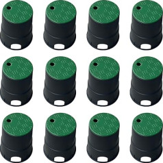 Natotela apaļā vārstu kaste 6 collu 12 gabali HDPE neslīdošā smidzinātāja vārstu kaste Ūdens skaitītāja kaste Automātiskā zāliena pilienveida irigācijas komplekti pazemes ūdens skaitītāju vārstu dekodētājam