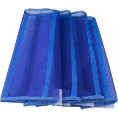 Mesh-Reitstiefel für Pferde, atmungsaktiv, Beinschutz für Pferde, 4-teiliges Set, bequem, langlebiger Schutz, ideale Vorbeugung von Fliegenbissen, Gelenkreizungen, Waden, Blau