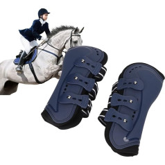 Pferdegamaschen, Sportgamaschen für Pferde, 1 Paar Vorderbeingamaschen für Pferde, Stoßdämpfung, leichtgewichtiger Schutzbeinschutz für Springturniere, Training, Blau