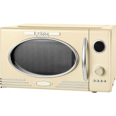Kalorik TKG MW 2500 DG, mikroviļņu krāsns, 23 litru iekšējais tilpums, 60 min. taimeris, grila funkcija, stikla durvis, 900 W, krēmkrāsas/baltas krāsas