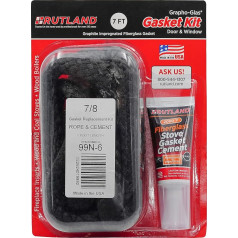 Rutland Produkti GRAPHOGLAS Blīvju blīves granulu plīts komplekta virve, 7' X 7/8
