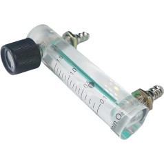 0,1-0,4 0,1-1 0,1-1,5 0,2-2 1-3 0-5 0-6LPM LZM-6T Gas-Luft-Sauerstoff-Durchflussmesser Rotameter mit Ventil, 8 mm Schlauchstutzen, Druck 0,1 MPa (0-5 LPM, Länge 93 mm)