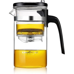 Tējkanna 500 ml ar filtru sietiņu Stikla krūze ar izplūdušu muti un borosilikāta stikla tējas servīze Tējkanna 