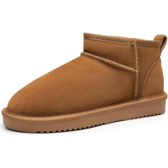 DREAM PAIRS Sieviešu potītes zābaki Ziemas zābaki Ūdensnecaurlaidīgi silti sniega zābaki Siltums un komforts Sieviešu zābaki FuzzyClassic Mini zābaki