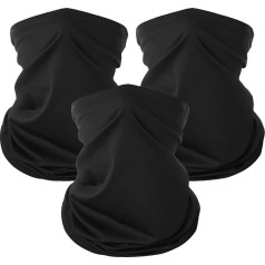 KEYRI Pack of 3 Multifunctional Scarf Loop Scarf Vēja necaurlaidīgs ziemas cilpas šalle Vīrieši Sievietes kakla siltāks elastīga ātri žāvēšanas slēpošanas maska Warmer slēpošanai riteņbraukšanai