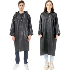 UPSEN Lietus pončo Lietus jaka Raincoat vīriešiem Sievietēm Ūdensnecaurlaidīgs Pack of 2 Reusable Rain Cape Rainwear for Hiking Camping Cycling Travel