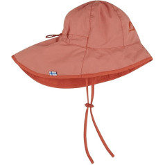 Finkid Ranta Sport Orange - Ūdensnecaurlaidīga, viegla bērnu vasaras cepure, izmērs S - krāsa terakota - lapsa, rozā