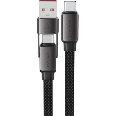 Acefast USB-C kabelis - USB-A / USB-C 480Mb/s 3A 0,2 m - melns