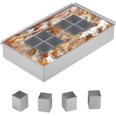 Relaxdays Numuru un burtu alumīnija regulējama kūku veidne, 31,5 x 18 cm, skaitļu cepšanas forma, sudraba krāsā