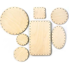 Zita's Creative Basket Base Set Mixed, Large for Wicker 3 mm - Pītie pinumi, Pītie pinumi, Niedru komplekts, Pīto materiālu komplekts, Pīto pinumu komplekts, Rattan, Pīto pinumu pamatnes komplekts