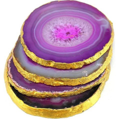 eSplanade Agāta paliktņi Bāra paliktņi Alus, kafija, tēja - 4 paliktņu komplekts - lieliski galda piederumi Galda piederumi (zili) (violeta)