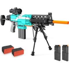 Elektriskā rotaļlieta snaiperis, 3 režīmu automātiskā rotaļlieta putuplasta šāvēja ar skeptru, 2 magazīnas, 100 šautriņas, elektriskā rotaļlieta snaipera šautene bērniem no 6, 7, 8, 9, 10 gadiem.