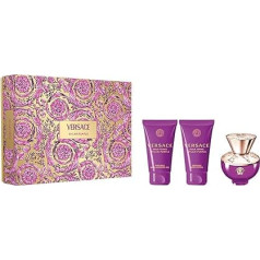Versace Dylan Purple dāvanu komplekts: 3 x 50 ml EDP, dušas želeja un ķermeņa losjons sievietēm.