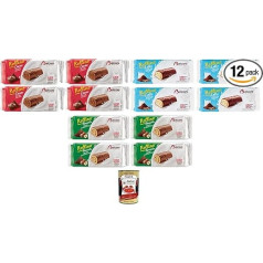 Balconi Rollino a Cacao, Latte e Nocciola, Con Golosa Crema Test Pack Kakao, piena un lazdu riekstu rullīši ar gardu krēmu 12 x 222 g + Italian Gourmet Polpa 400 g