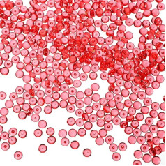 PATIKIL 1.1LB plakana stikla bumbiņas, 7mm (0.28