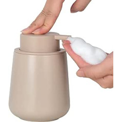 Umlaca Soap Dispenser, Refillable Ceramic Soap Dispenser, 350 ml, Large Pump Head for Easy Pressing, Suitable for Hand Soap, Shampoo, Shower Gel, Kitchen, Bathroom, Foam Soap Dispenser