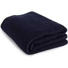 Love Cashmere Luxury 100% Cashmere ceļojumu sega - 'Navy Blue' - roku darbs Skotijā RRP 400 €