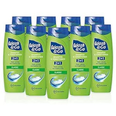 Wash & Go 2 in 1 Classic Shampoo and Conditioner x 9 Bottles