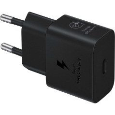 Samsung GaN USB-C 25W SFC tīkla lādētājs melns