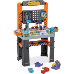 VTech My Interactive Workbench - ar 60 piederumiem un reālistiskiem skaņas efektiem, gaismas efektiem un mācību saturu par krāsām un formām - bērniem vecumā no 3 līdz 7 gadiem