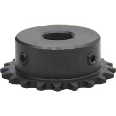 PIGENE Gear Spiral Bevel Gear 04C Sprocket 45# Steel 25-30 Teeth 14-19mm Keyway Bore Industrial Sprocket Motor Chain Drive Sprocket (Size: 17mm (5x2.3mm), Color : 25 Teeth)