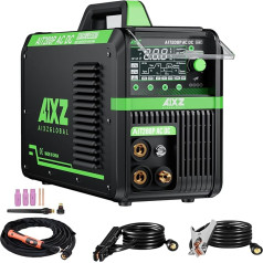 AIXZGLOBAL 200A TIG metināšanas iekārta AC/DC Augstas frekvences TIG metināšanas iekārta ar impulsa funkciju 5 in 1 TIG TIG metināšanas iekārta 220V ar IGBT 2T/4T LED digitālo displeju Pārnēsājamā metināšanas iekārta