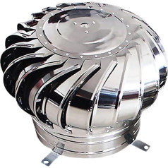 Jumta vēja turbīnas Cap Vent, Power Roof Ventilator Turbīna ventilators Rotējošais vāciņš jumta ventilators novērš lietus iekļūšanu dūmvadā un saglabā kamīnu sausu spēcīgu un izturīgu (150mm / 5.9in)