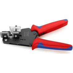 Knipex Präzisions-Abisolierzange mit Formmessern brüniert, mit Mehrkomponenten-Hüllen 195 mm 12 12 13