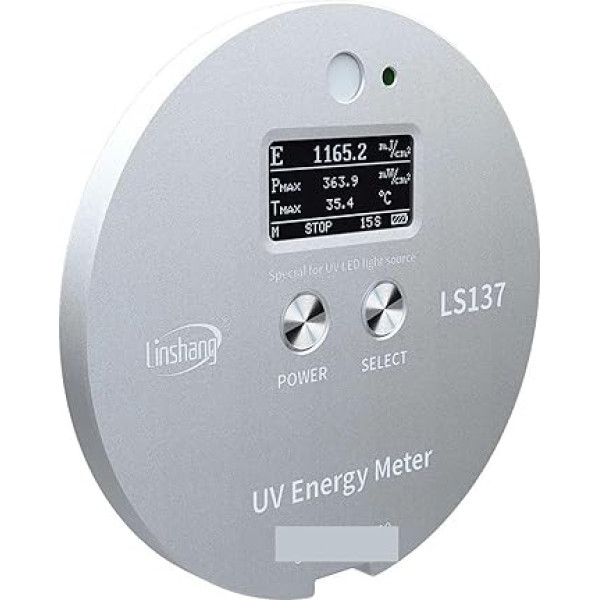 Tönungsmesser für Fenster UV-Energiemessrät, Radiometer, UVA-LED-Lichtquellen 137. Messen Sie Energie, Leistung und Temperatur. Ultrakleine Größe, hohe Präzision für Autofenstervorhänge