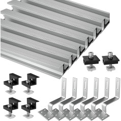 AstralGrip Solarpanel-Halterungs-Set, Solarmontage-Set für Ziegeldach, Photovoltaik-Panel-Halterung von 30 bis 35 mm, Halterung für Solarmodul Boden