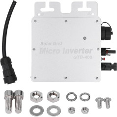 Pilipane 400 W saules mikro invertors, mikro invertora kontrolieris, WiFi kontroles saules mikro invertors ar automātisku identifikāciju 120 230 V (sudraba krāsā)