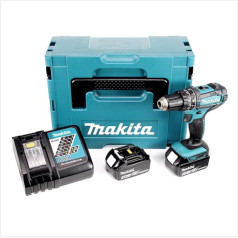 Makita DHP 482 RFJ - 18V Li-Ion akumulators Makpac korpusā + 2x BL 1830 3,0Ah akumulators + DC 18 RC lādētājs