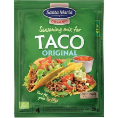 Santa Maria Organic Taco garšvielu maisījums | 20 x 28g | Neatvairāma garša | Ideāli piemērots autentiskiem tacos ēdieniem