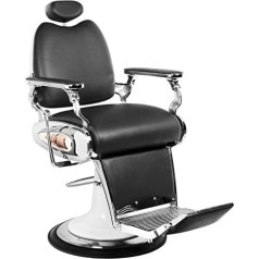 Activeshop Activeshp Moto Style Hairdressing Chair Barber Chair Operating Chair Hairdressing Equipment Black 360 Degree Rotatable Height Adjustable with Hydraulic Pumps