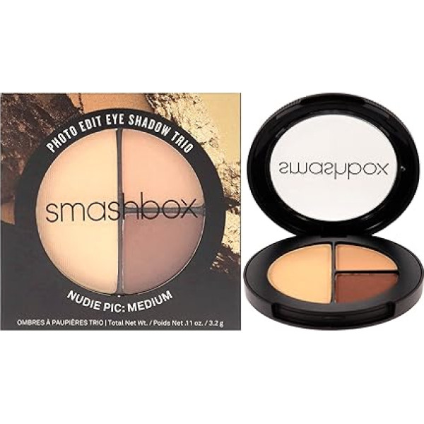 Smashbox Photo Edit Eye Ultra Portable acu ēnu trio - Nudie Pic: Vidēja 0,11 oz/3,2 g