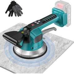 Tiling Machine 200 kg, Battery Tile Vibrator, Tile Vibrator Compatible with Makita 18 V Battery, with Suction Cup 145 x 145 mm, Tiling Tools with 10 Speed (No Battery) (A)