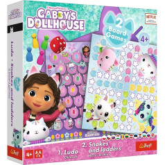 Spēle 2in1 china/snakes and ladders gabby cat house gabi