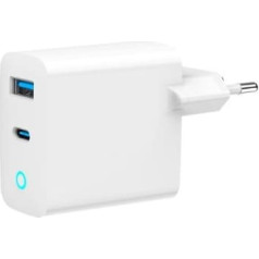 lādētājs usb-a/c gan rezultātā 30w pd qc3.0 balts