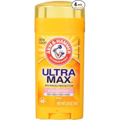 Church & Dwight Дезодорант и антиперспирант Arm and Hammer Ultramax - Пудровая свежесть, 75 мл (4 штуки)