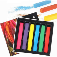 Mknzome Set of 12 Hair Chalks for Girls, Temporary Hair Colour for Children, Girls for Children 4 5 6 7 8 9 11+ Years for Carnival, Cosplay, Party, Christmas, Halloween, Birthday Party, Washable