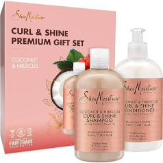 ‎Shea Moisture Shea Moisture Kokosriekstu un hibiskusa cirtas un spīduma šampūna un kondicioniera komplekts ar zīda proteīnu un nīma eļļu 13 oz pudelēs - Shea Moisture