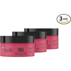 Got2B Schwarzkopf got CuRLZ atsvaidzinošs krēms cirtām (3 x 200 ml), veidošanas krēms ar kokosriekstu eļļu, rīcineļļu, argana eļļu un šī sviestu barojošām, atdzīvinātām un definētām cirtām.