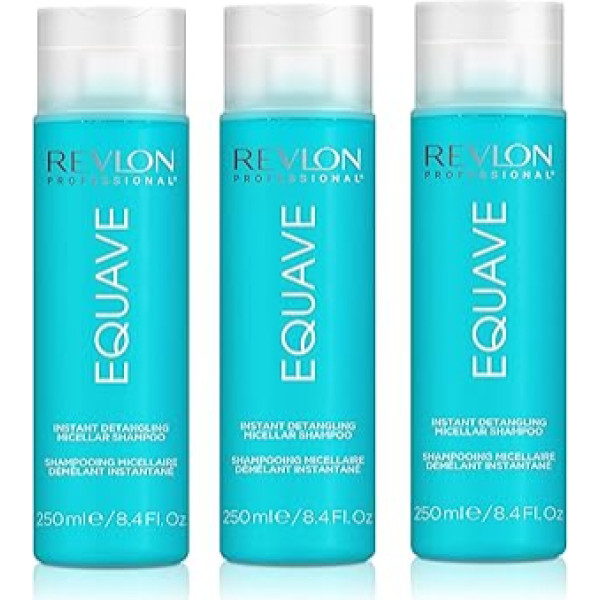 Revlon Professional Hydro Instant Detangling Micelārais šampūns Equave Mitrinošs šampūns 250 ml 3 gab. iepakojumā