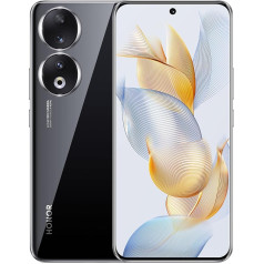 HONOR 90 viedtālrunis 5G 12GB 512GB, 6,7 collu AMOLED 120Hz, 200MP galvenā kamera, 5000mAh akumulators, Android 13, Dual SIM, NFC, melns