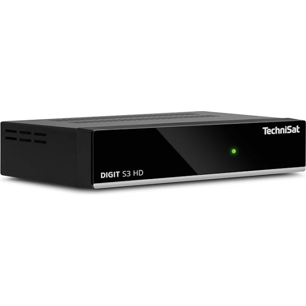 TechniSat Digit S3 HD Digitālais HD satelīta uztvērējs (HDTV, DVB-S, DVB-S2, HDMI, USB, Iepriekš instalēti programmu saraksti, Unicable saderīgs, AAC-LC) Melns