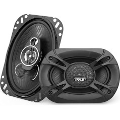 Pyle Auto skaļrunis 10 cm x 15 cm (4 x 6) - 3-svītru skaļruņu skaļruņu kastes, 4 omu pretestība, 300 W, ¾ pjezo skaļruņa, 4,6 cm (1,81 collas) uzstādīšanas dziļums, auto skaļrunis - iebūvēts skaļruņu kastes komplekts automobilim